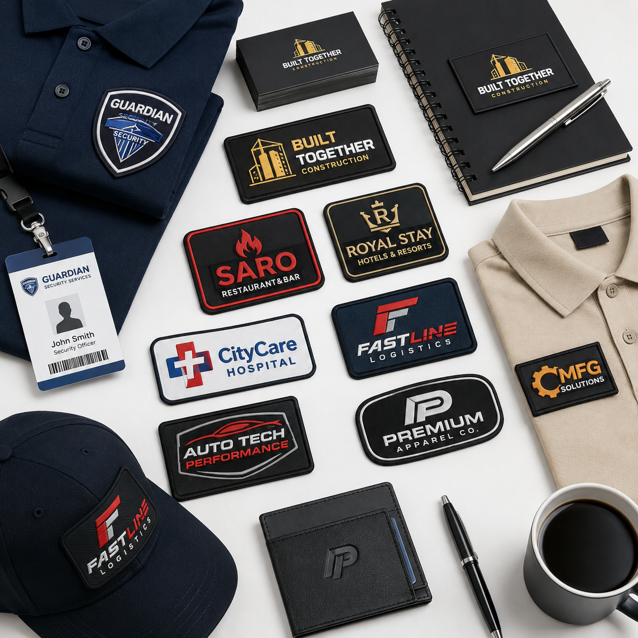 Corporate PVC Logo Patches | Custom 3D Rubber Logo Patches for Business Uniforms & Branding