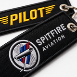 Custom Embroidered Flight Tag Keychains | Personalized Logo, Name & Jet Tag Keychains