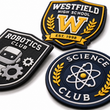 School & College PVC Patches | Custom 3D Rubber Logo Patches for Uniforms, Clubs & Teams