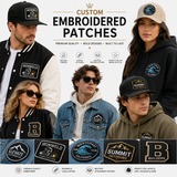 Custom Jacket & Hat Embroidered Patches | Premium Personalized Logo Patches for Caps & Apparel