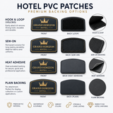 Hotel Uniform PVC Patches | Custom 3D Rubber Logo Patches for Hotels & Hospitality Staff