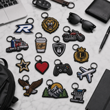 Custom Shape Embroidered Keychains | Personalized Logo Keychains in Any Shape