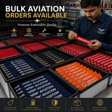 Aviation Flight Tag Keychains | Custom Embroidered Remove Before Flight Jet Tags