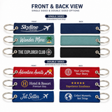 Travel & Luggage Embroidered Keychains | Personalized Travel Tags & Custom Logo Keychains
