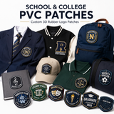 School & College PVC Patches | Custom 3D Rubber Logo Patches for Uniforms, Clubs & Teams