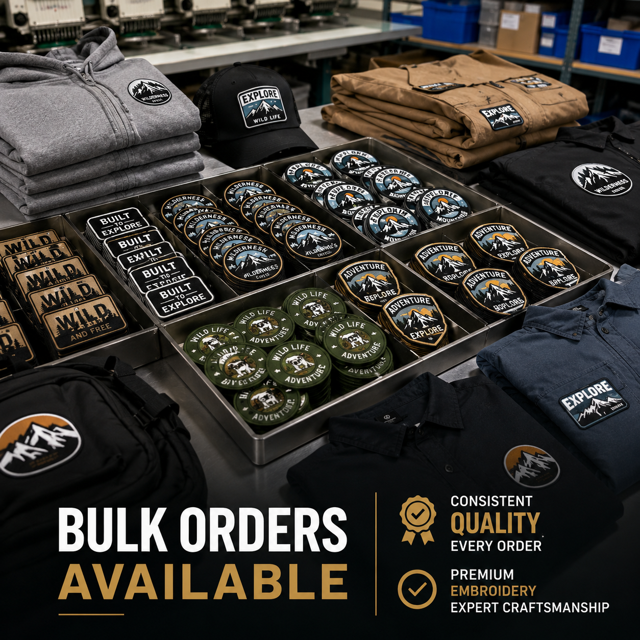 Custom Iron-On Embroidered Patches | Personalized Logo Patches for Clothing, Jackets, Hats & Bags