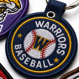 Sports Team Embroidered Keychains | Custom Team Logo, Mascot & Player Name Keychains