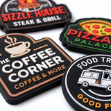 Restaurant Logo PVC Patches | Custom 3D Rubber Logo Patches for Restaurant Uniforms & Aprons