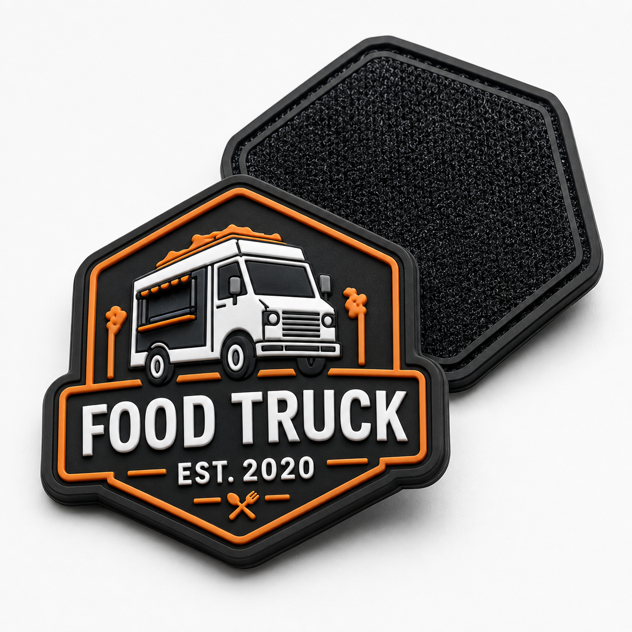 Restaurant Logo PVC Patches | Custom 3D Rubber Logo Patches for Restaurant Uniforms & Aprons