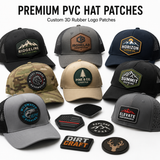 Premium PVC Hat Patches | Custom 3D Rubber Logo Patches for Caps, Trucker Hats & Headwear