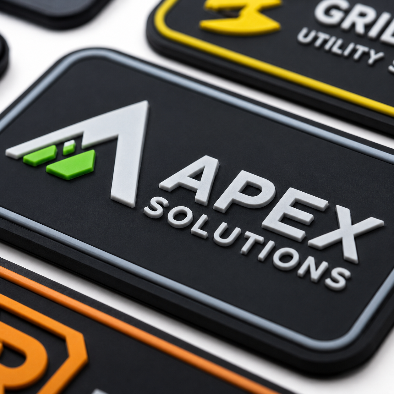 Custom Industrial Uniform PVC Patches | 3D Rubber Logo Patches for Workwear & Safety Uniforms