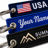 Made-to-Order Embroidered Keychains | Custom Logo, Name & Personalized Fabric Keychains