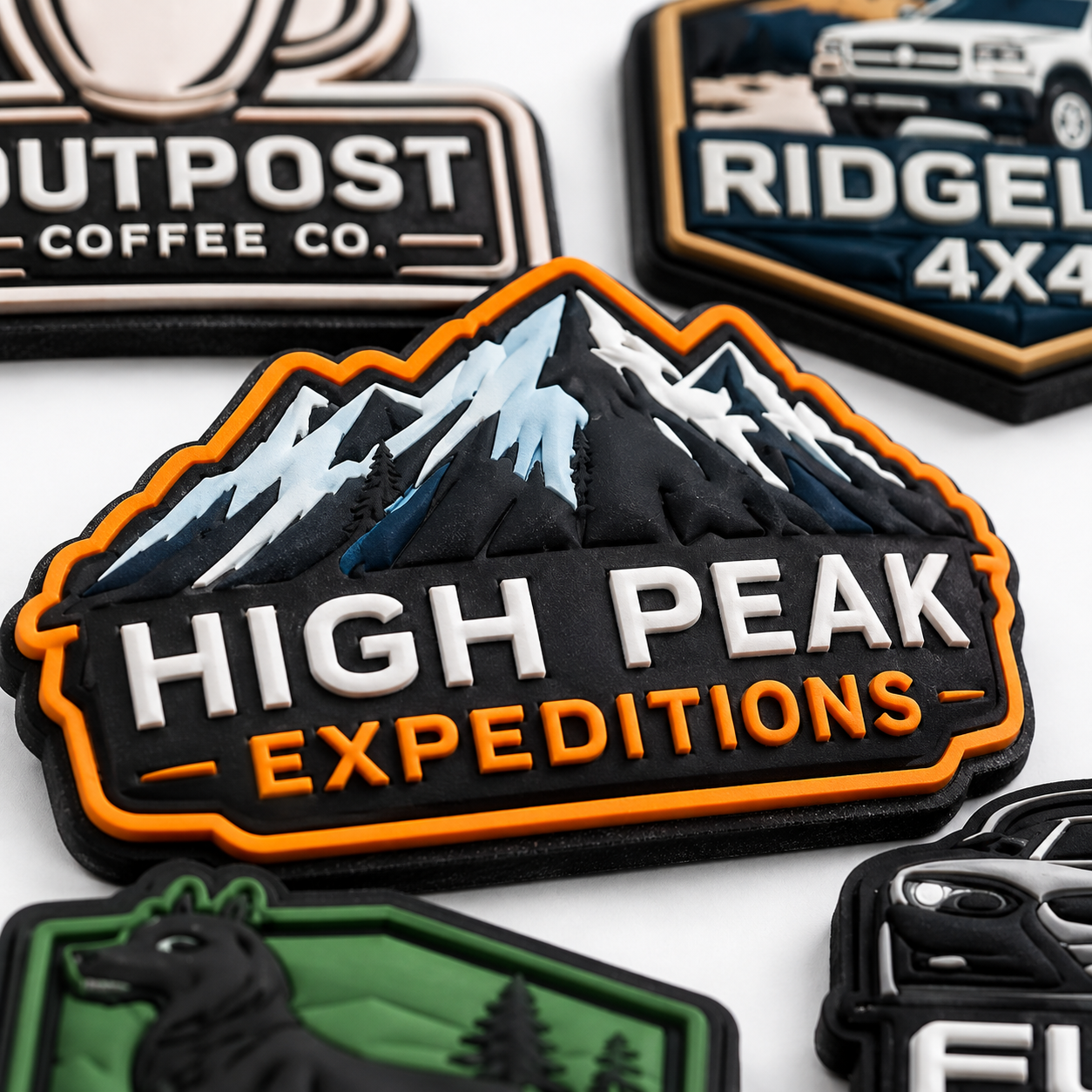 Custom Die-Cut PVC Patches | Premium 3D Rubber Logo Patches in Any Custom Shape