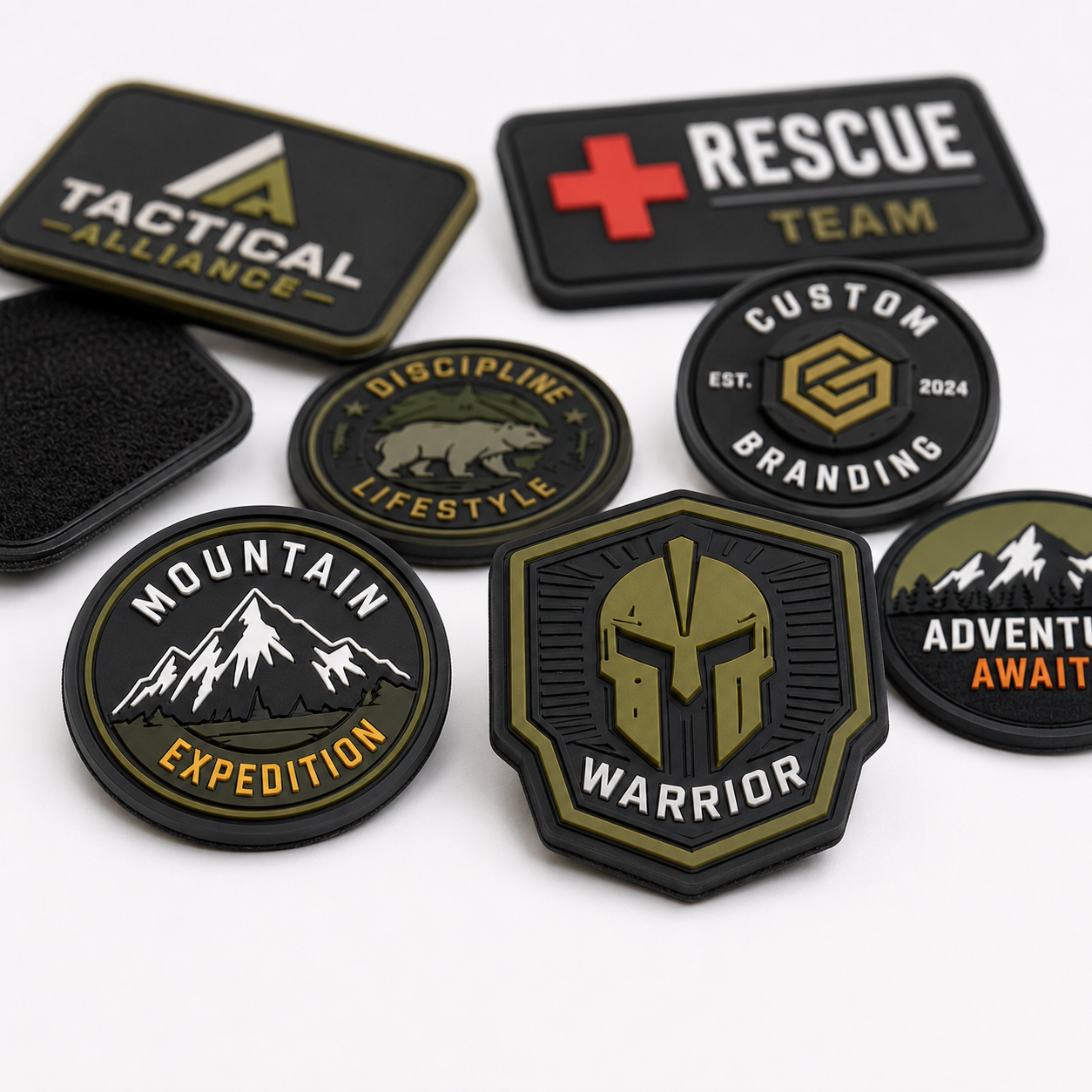 Custom Tactical PVC Patches | 3D Velcro Rubber Morale Patches for Military, Police & Outdoor Gear