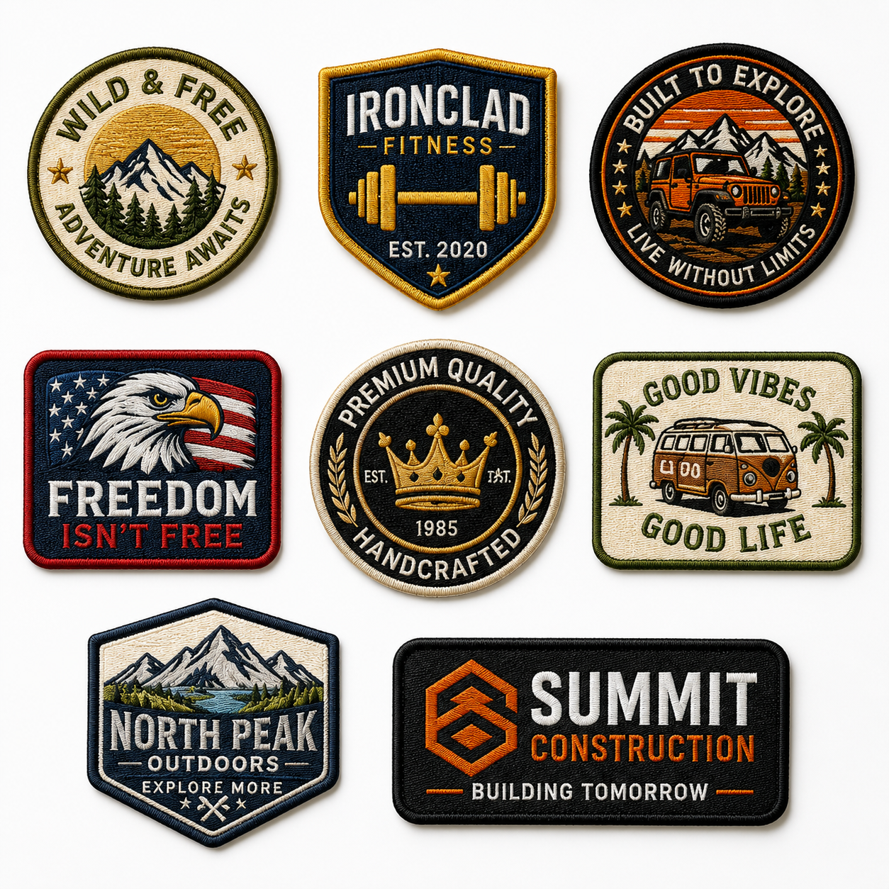 Bulk Custom Embroidered Patches | Wholesale Logo Patches for Clothing Brands, Uniforms & Businesses