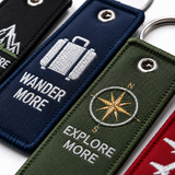 Travel & Luggage Embroidered Keychains | Personalized Travel Tags & Custom Logo Keychains
