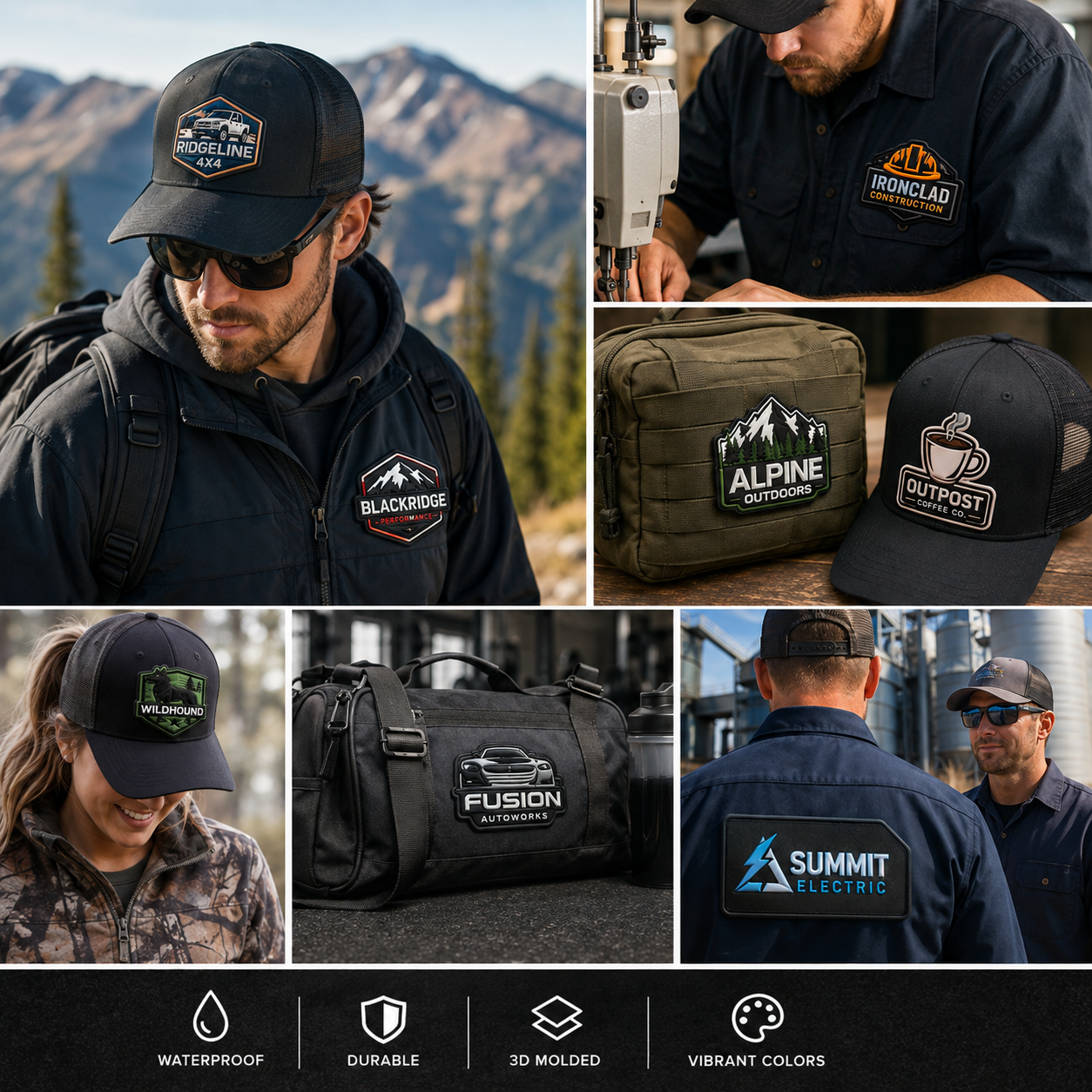 Custom Die-Cut PVC Patches | Premium 3D Rubber Logo Patches in Any Custom Shape