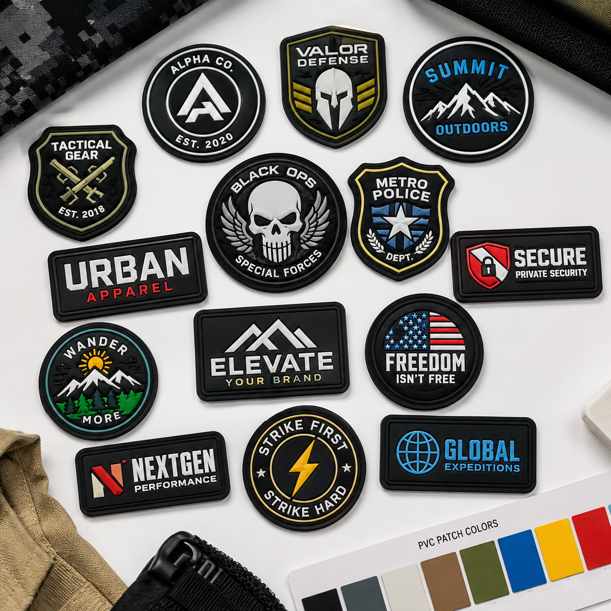 Custom 3D PVC Logo Patches | Premium Personalized Rubber Patches for Brands & Uniforms