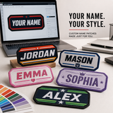 Custom Name Sublimation Patches – Personalized Name Patches for Hats, Bags & Apparel - Patch Vista