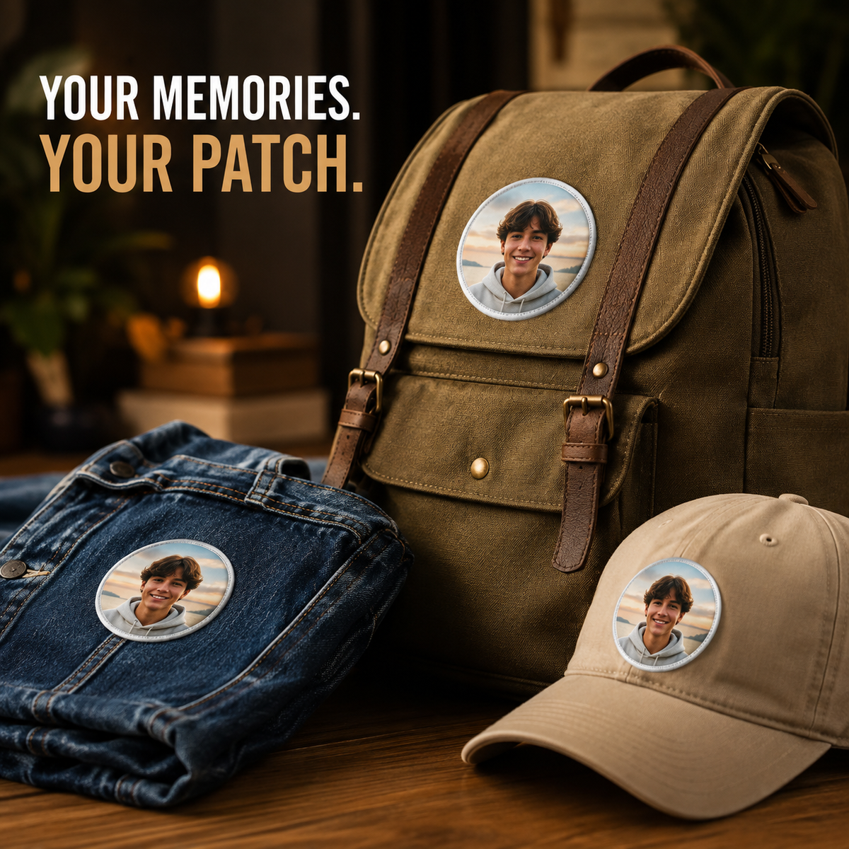 Transform Memories with Personalized Photo Sublimation Patches - Patch Vista