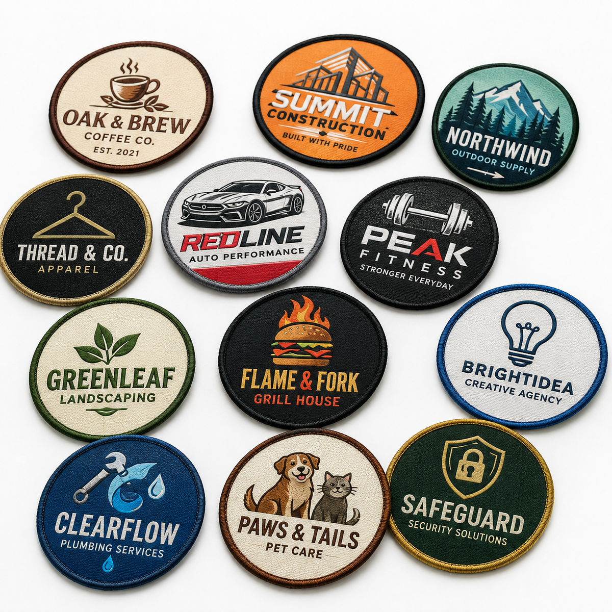 Custom Logo Sublimation Patches – Full Color Printed Patches for Businesses - Patch Vista