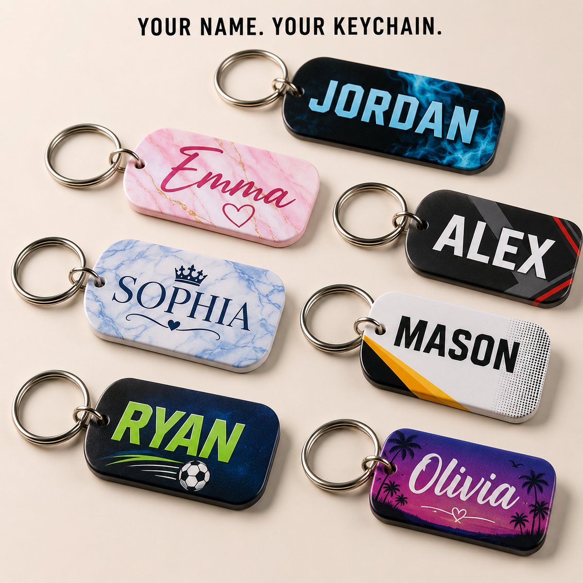 Personalized Sublimation Keychains – Custom Photo, Logo & Name Keychains for Unique Everyday Use - Patch Vista