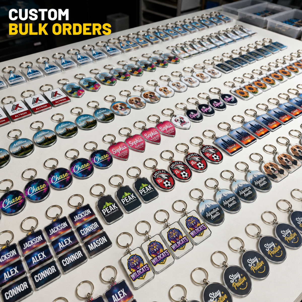 Personalized Sublimation Keychains – Custom Photo, Logo & Name Keychains for Unique Everyday Use - Patch Vista
