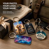 Personalized Sublimation Keychains – Custom Photo, Logo & Name Keychains for Unique Everyday Use - Patch Vista