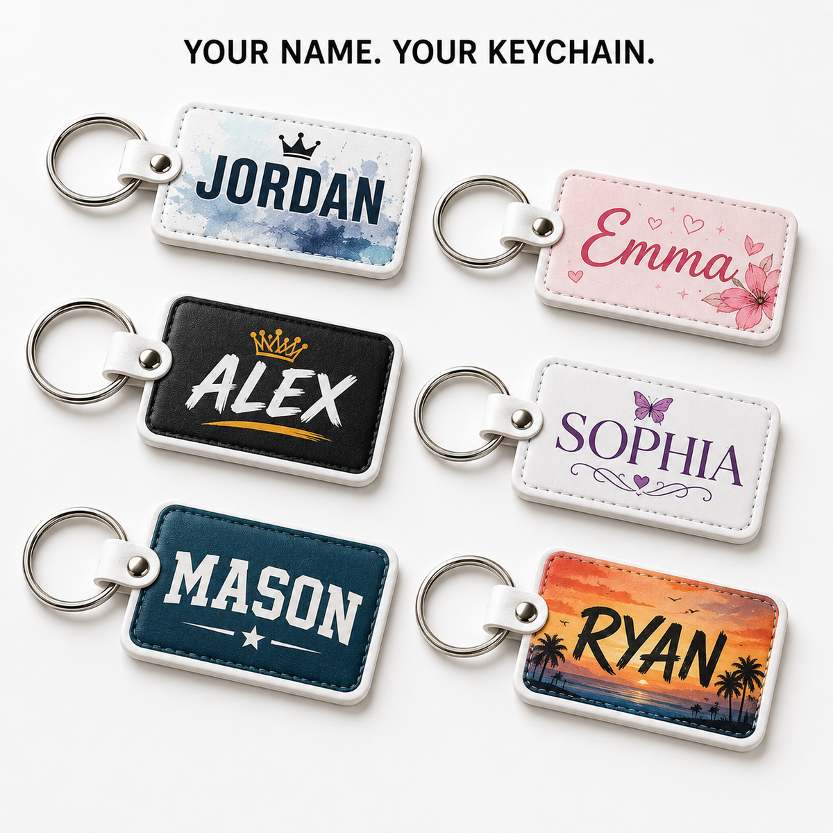 Personalized Custom Sublimation Keychains – Your Logo, Your Design, Your Accessory - Patch Vista