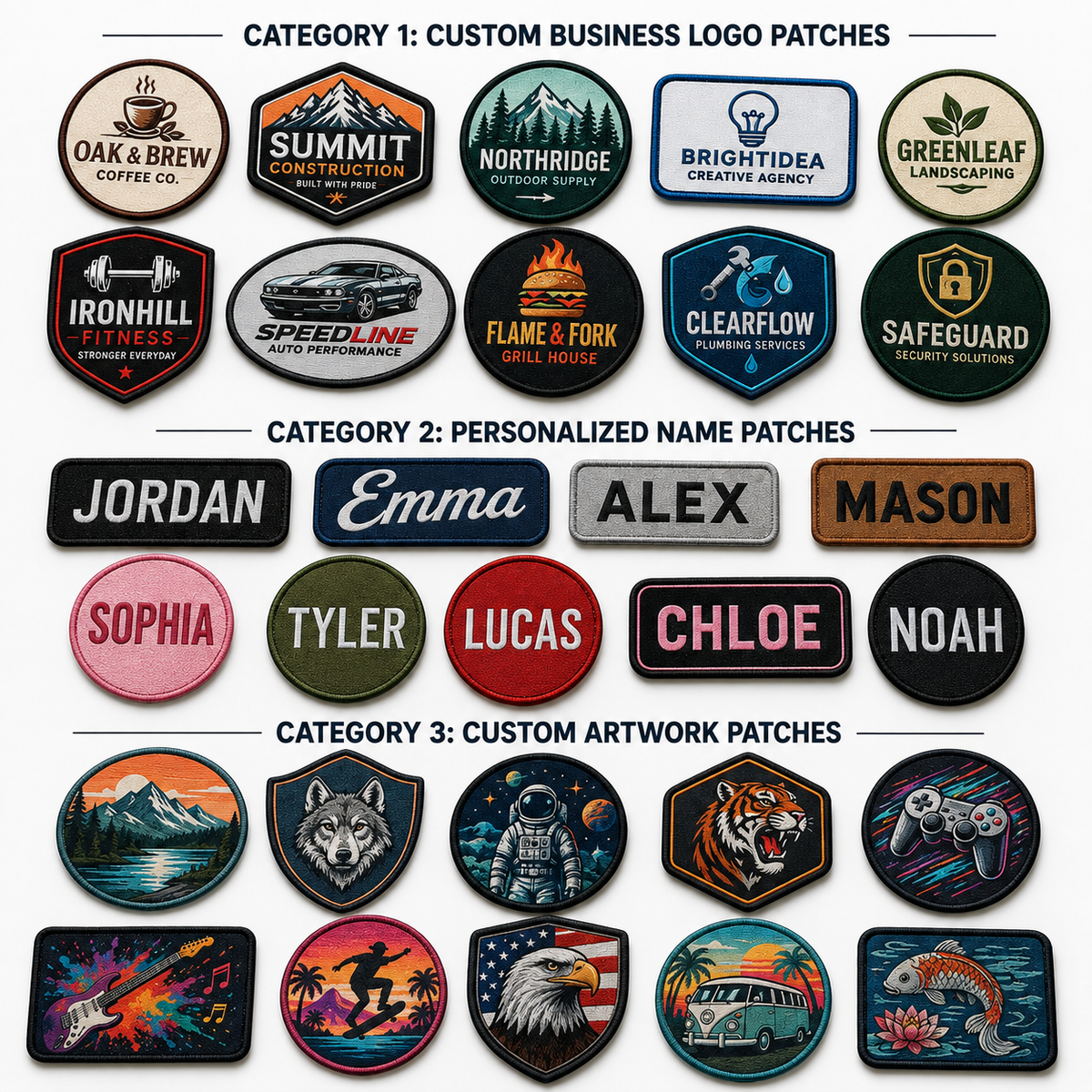 Custom Fabric Patches – Personalized Patches for Hats, Jackets & Apparel - Patch Vista