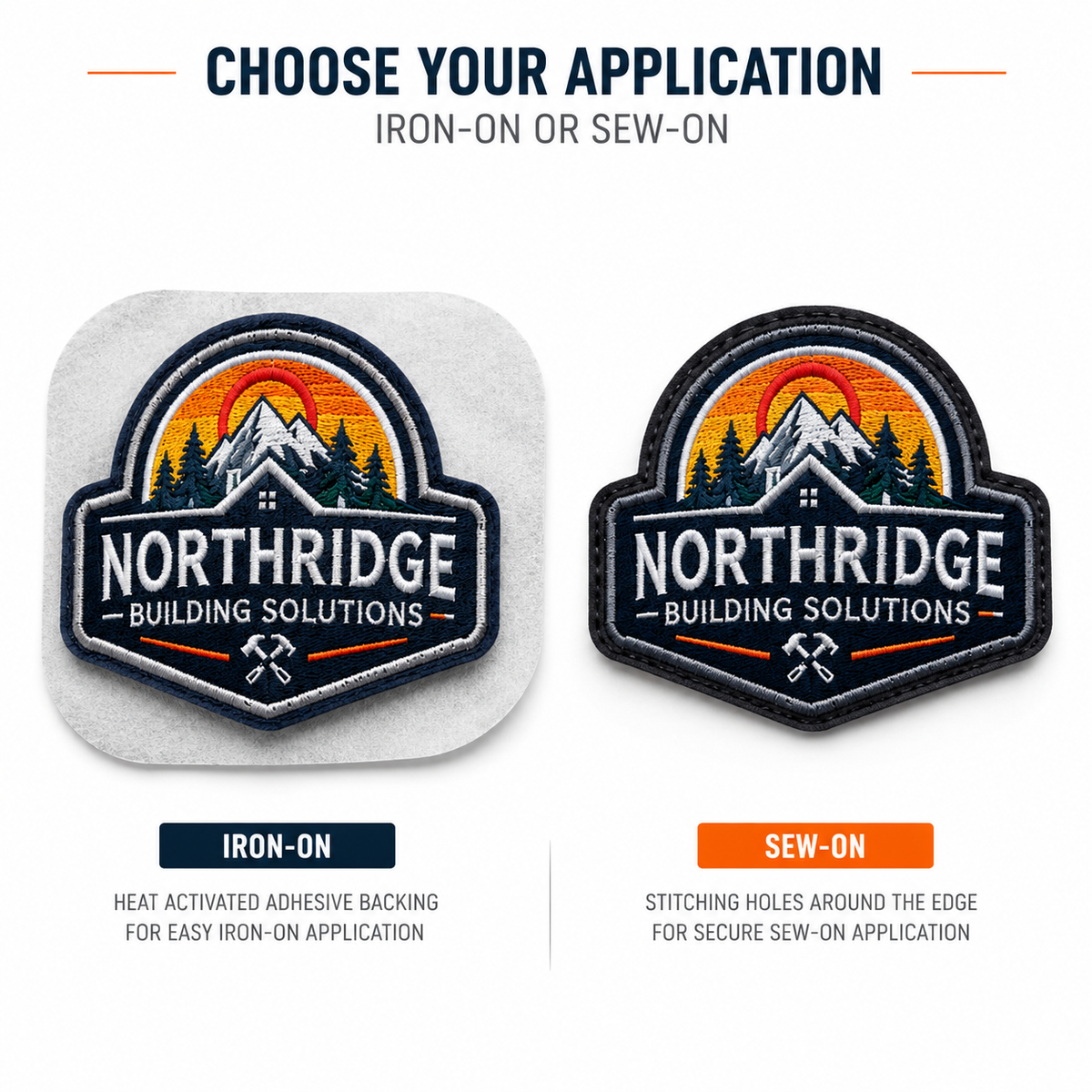 Custom Logo Embroidered Patches | Personalized Iron On & Sew On Business Patches - Patch Vista