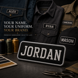 Personalized Embroidered Name Patches | Custom Name Tags for Hats, Jackets & Work Uniforms - Patch Vista