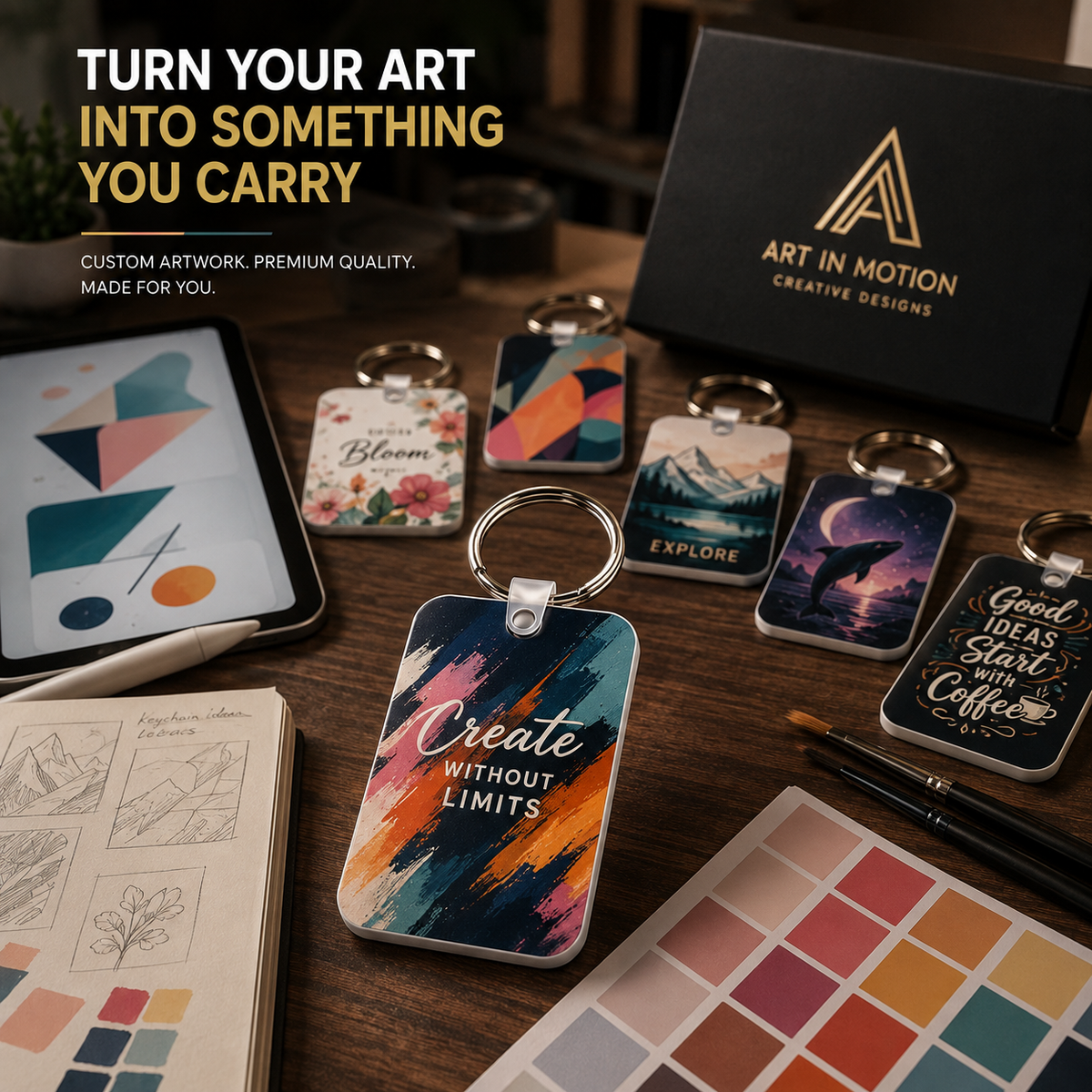 Personalized Artwork Keychain – Transform Your Designs into Everyday Treasures - Patch Vista