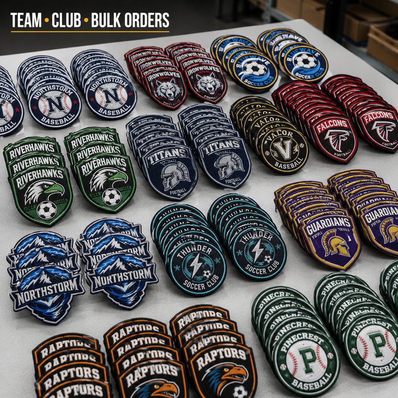 Custom Sports Team Patches | Embroidered Team Logo Patches for Baseball, Soccer & Football - Patch Vista