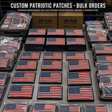 Custom USA Flag Patches | Patriotic Embroidered Iron On Patches for Hats, Jackets & Backpacks - Patch Vista