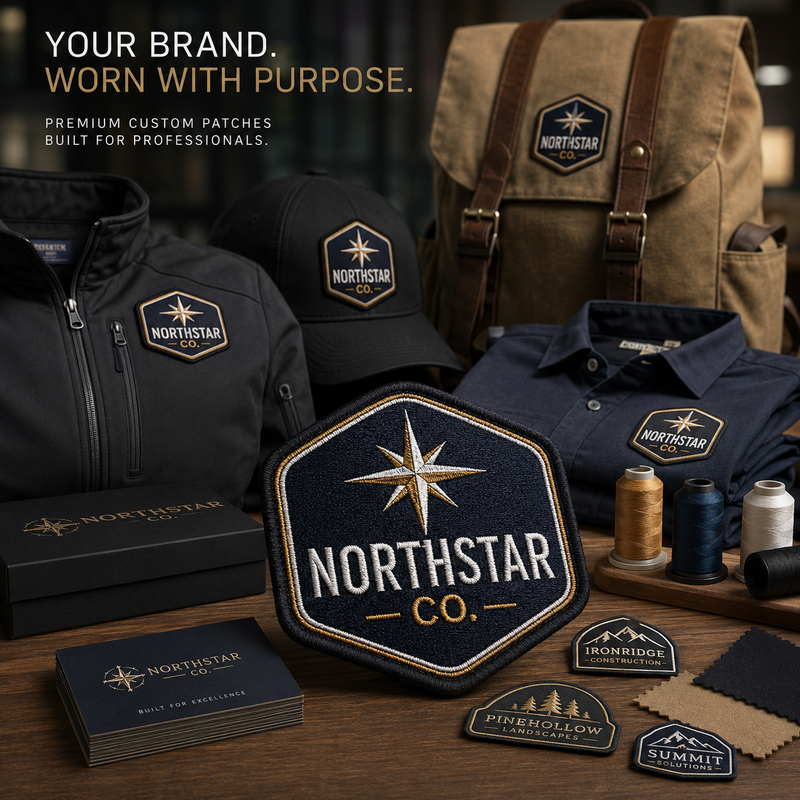 Custom Business Logo Patches | Embroidered Promotional Patches for Brands, Uniforms & Workwear - Patch Vista