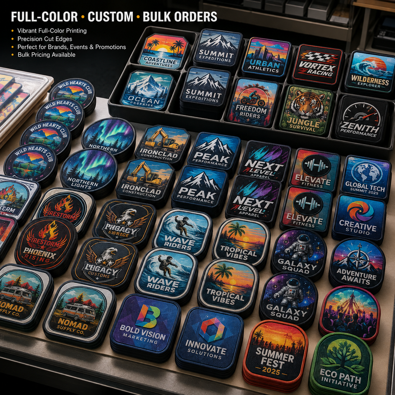Custom Sublimation Patches | Full Color Logo Patches for Hats, Jackets & Uniforms - Patch Vista