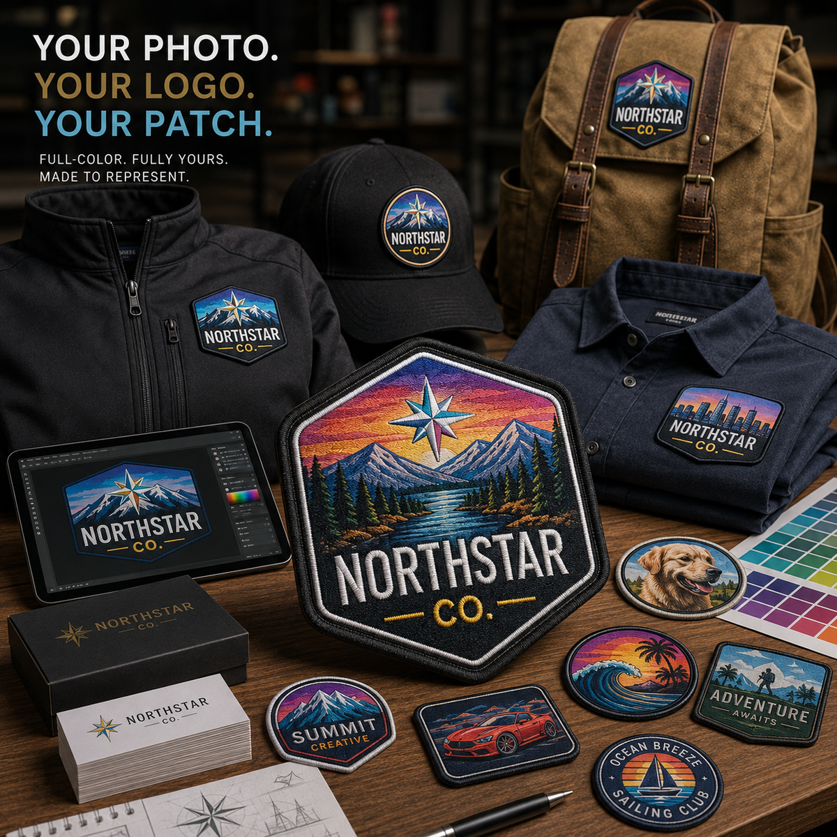 Custom Full Color Sublimation Patches | Personalized Logo, Photo & Iron On Patches - Patch Vista