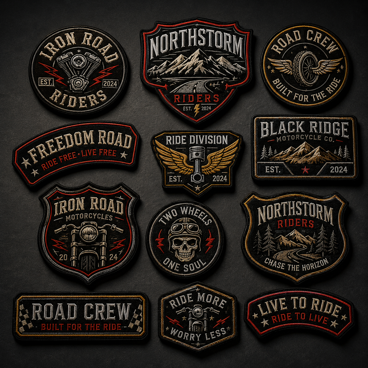 Custom Motorcycle Patches | Embroidered Biker Club Patches for Vests, Jackets & Gear - Patch Vista
