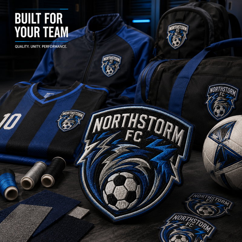 Custom Soccer Patches | Embroidered Football Team Logo Patches for Jerseys, Bags & Jackets - Patch Vista