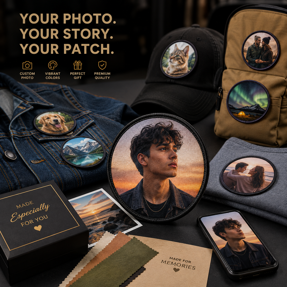 Custom Photo Sublimation Patches | Personalized Picture & Image Iron On Patches - Patch Vista