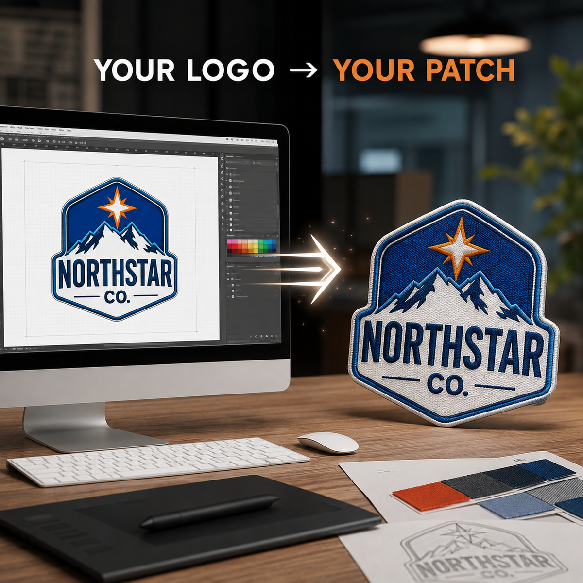 Custom Logo Sublimation Patches | Full Color Business & Brand Patches for Apparel - Patch Vista