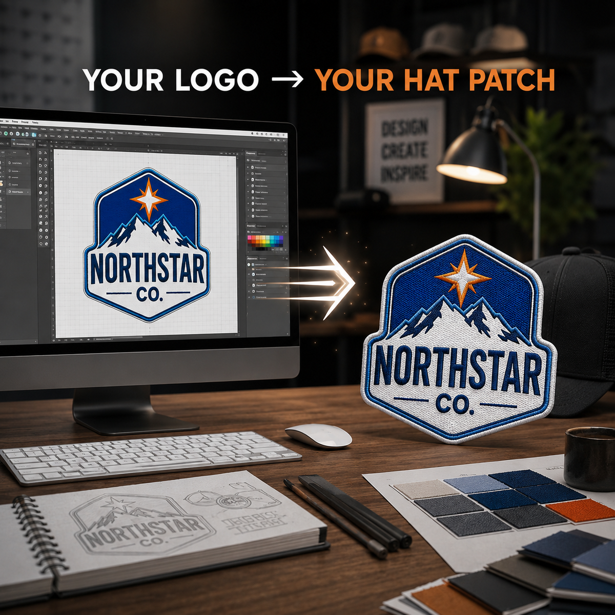 Custom Sublimated Hat Patches | Full Color Logo Patches for Caps, Beanies & Bags - Patch Vista