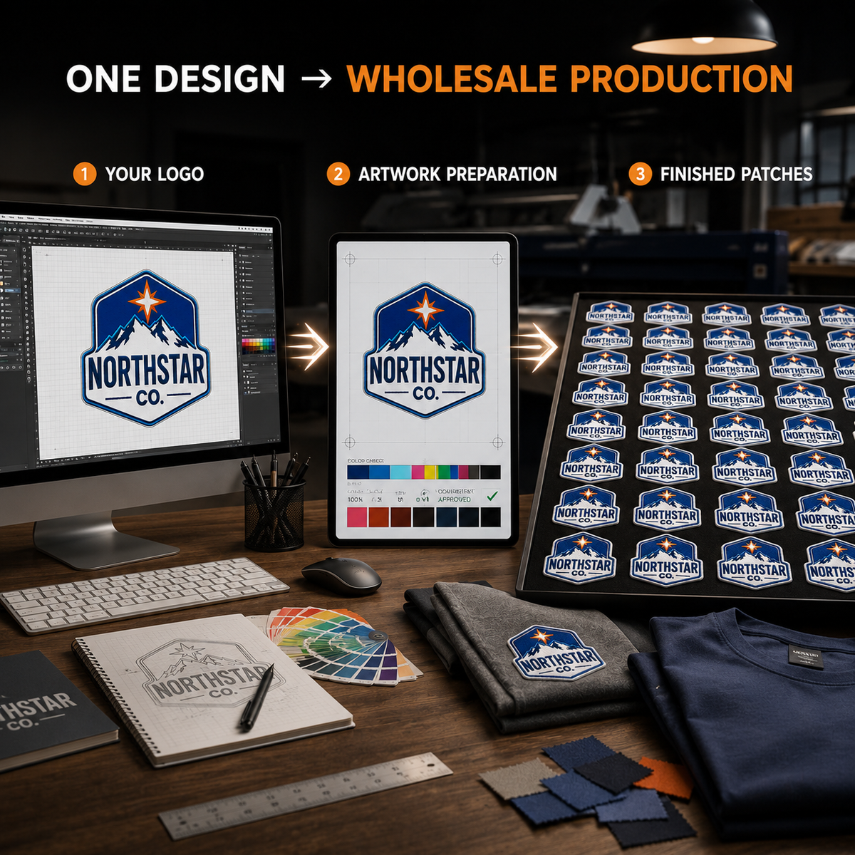 Custom Sublimation Patches Bulk | Wholesale Full Color Logo Patches for Businesses - Patch Vista