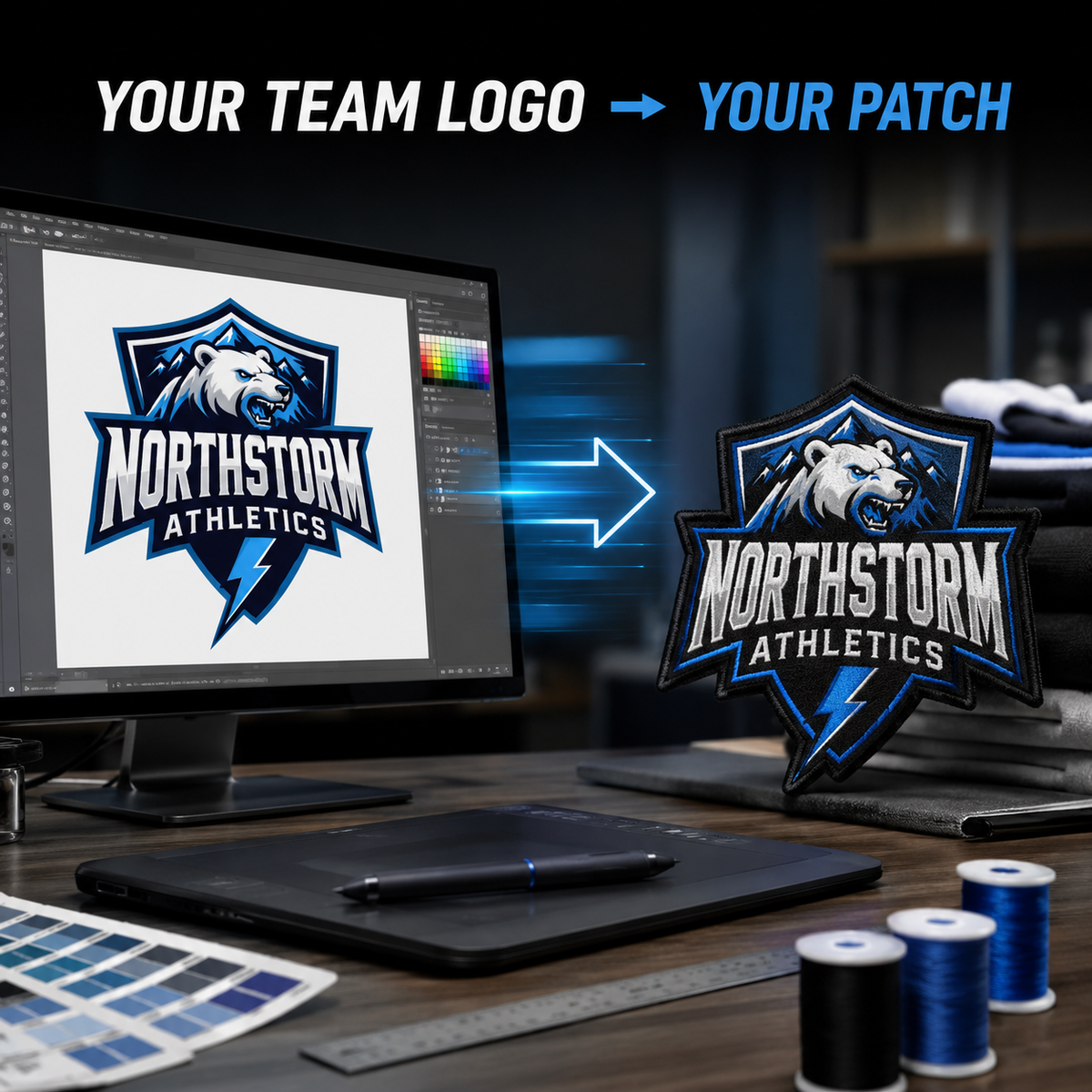 Custom Sports Sublimation Patches | Full Color Team Logo & Uniform Patches - Patch Vista