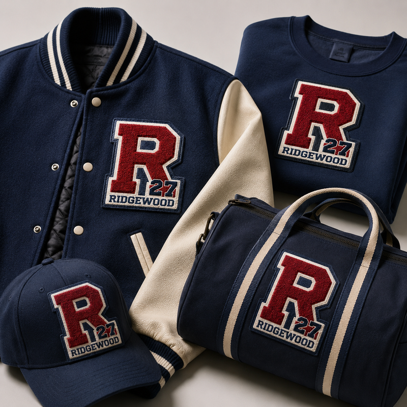 Custom Chenille Patches | Personalized Letter & Logo Varsity Patches | Custom College, School & Team Jacket Patches