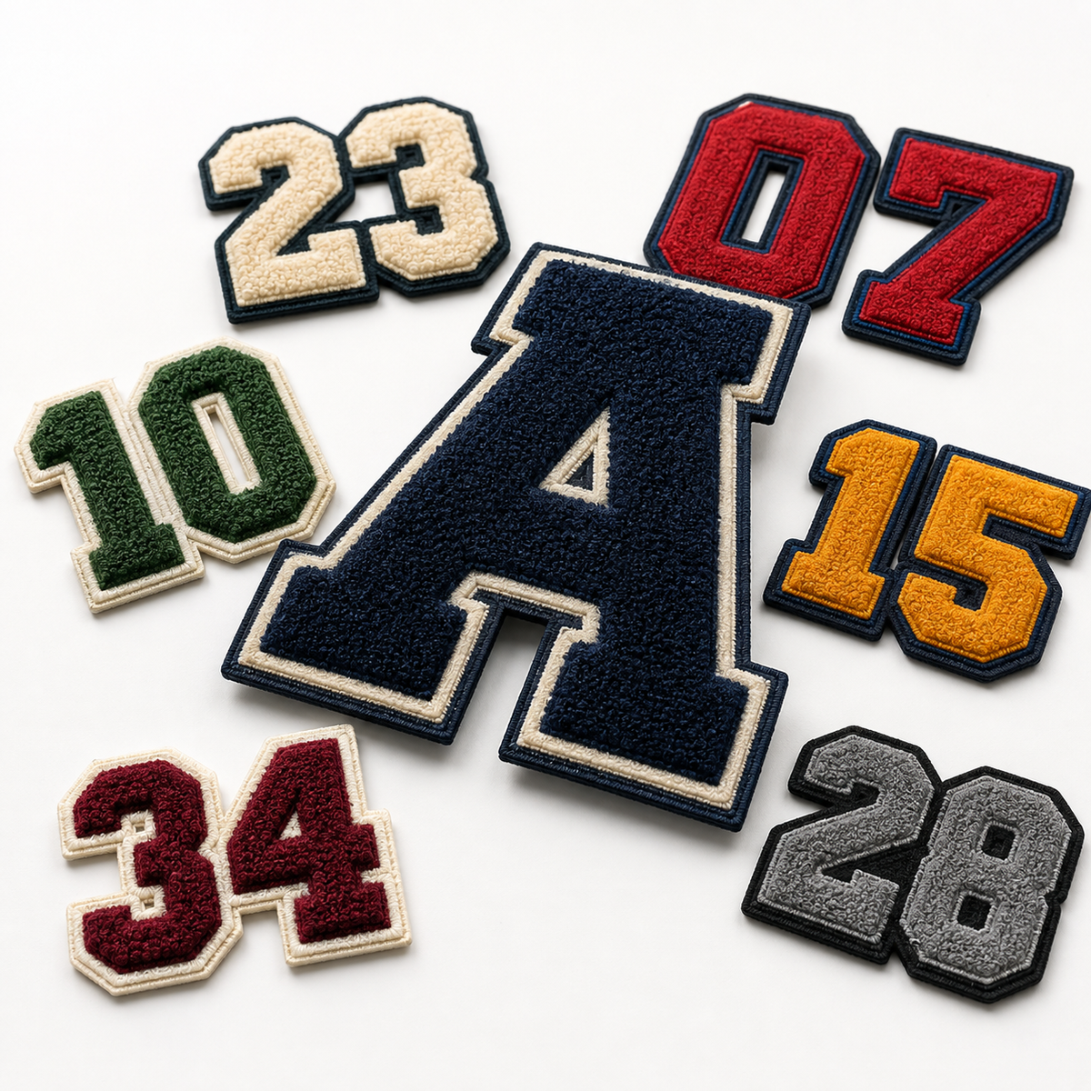 Custom Chenille Letter Patches | Varsity Jacket & College Patches | Personalized Letter, Number & School Patches