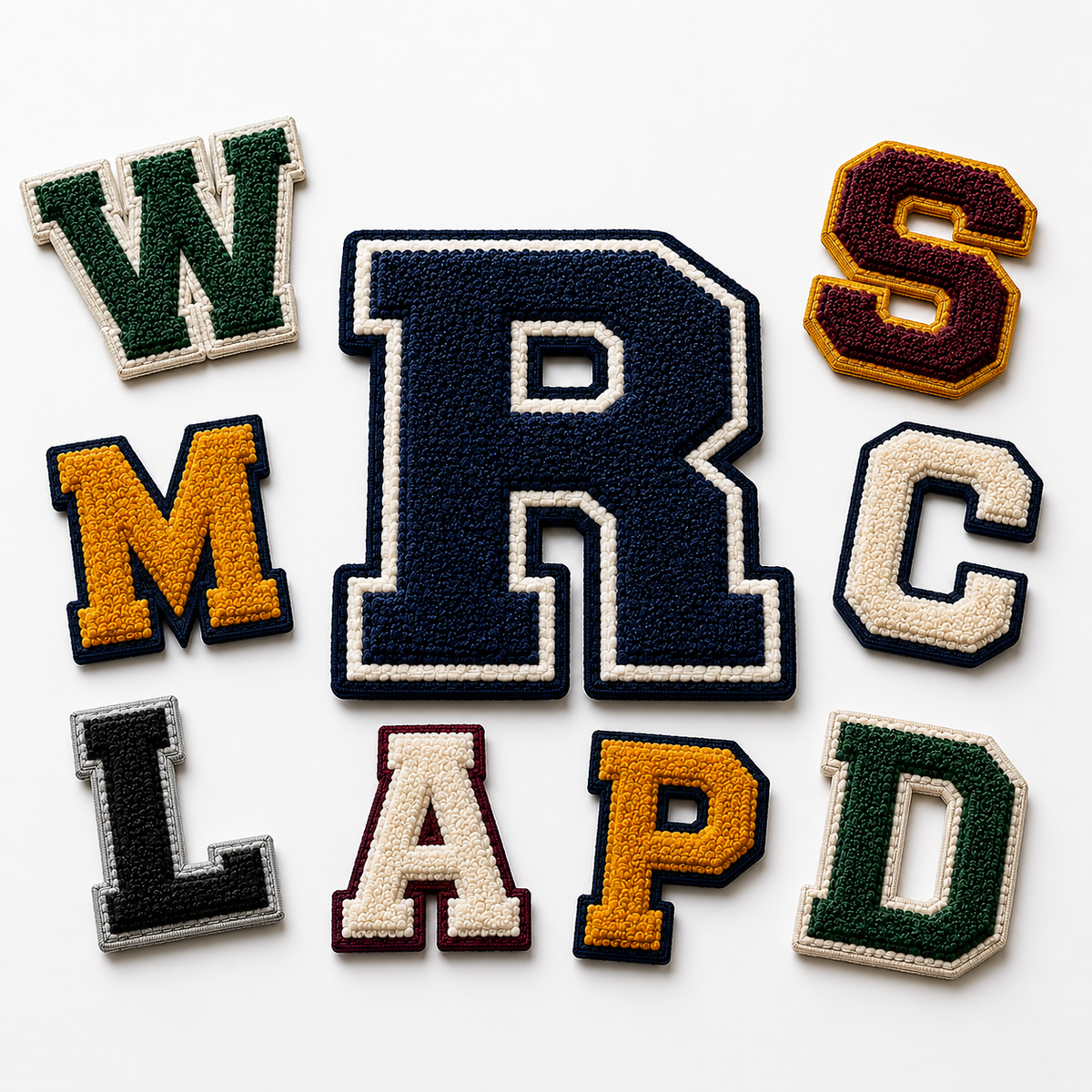 Custom Varsity Chenille Patches | Personalized Jacket & Team Patches | Letterman, School & College Patches