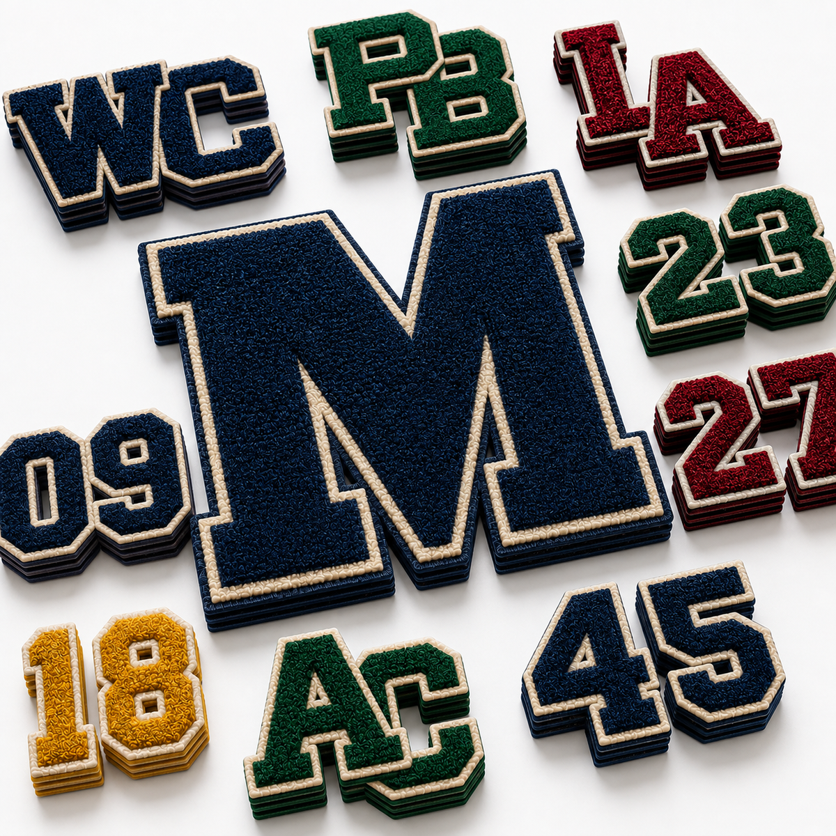 Custom Varsity Chenille Patches | Personalized Jacket & Team Patches | Letterman, School & College Patches