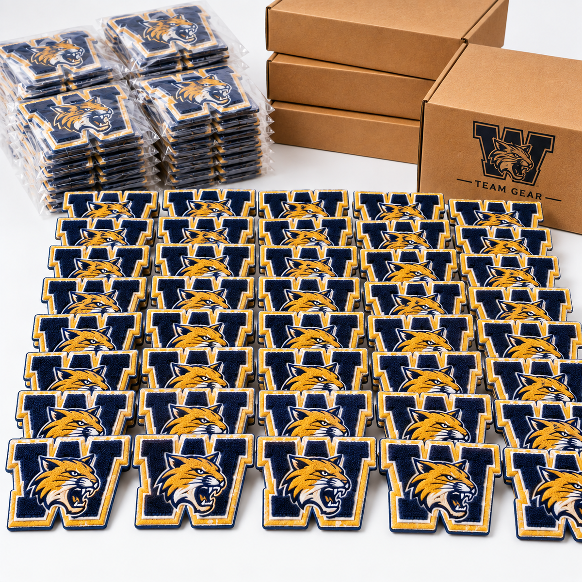 Custom Chenille Logo Patches | Embroidered Varsity Patches for Jackets | Custom School, College & Team Patches